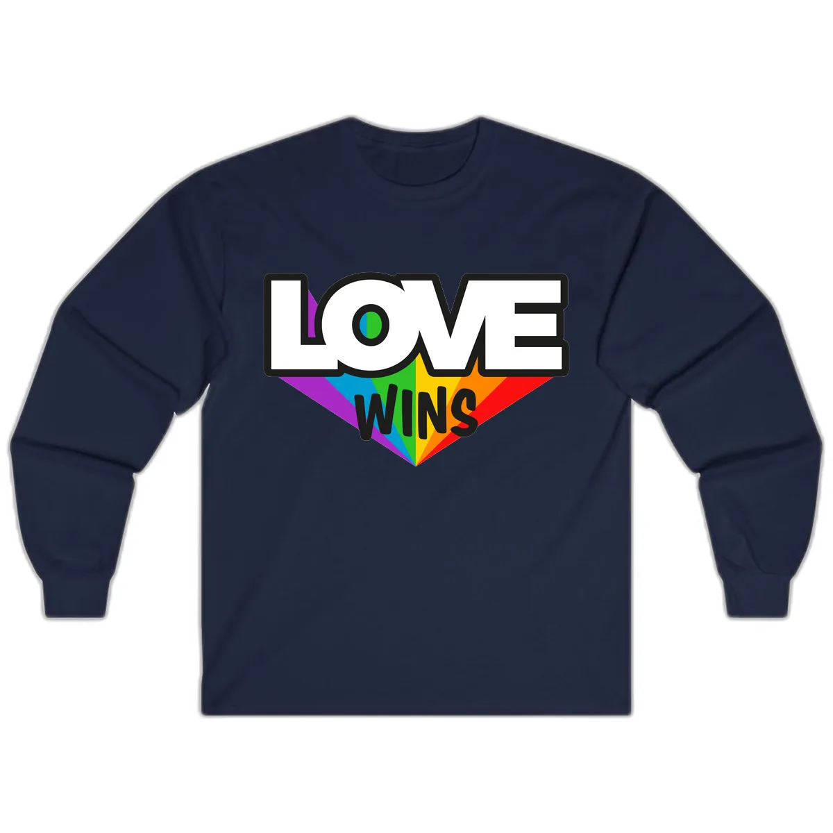 Love Wins Pride Wings Long Sleeve in Navy