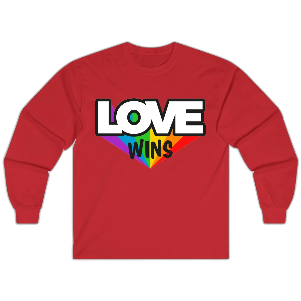 Love Wins Pride Wings Long Sleeve in Red