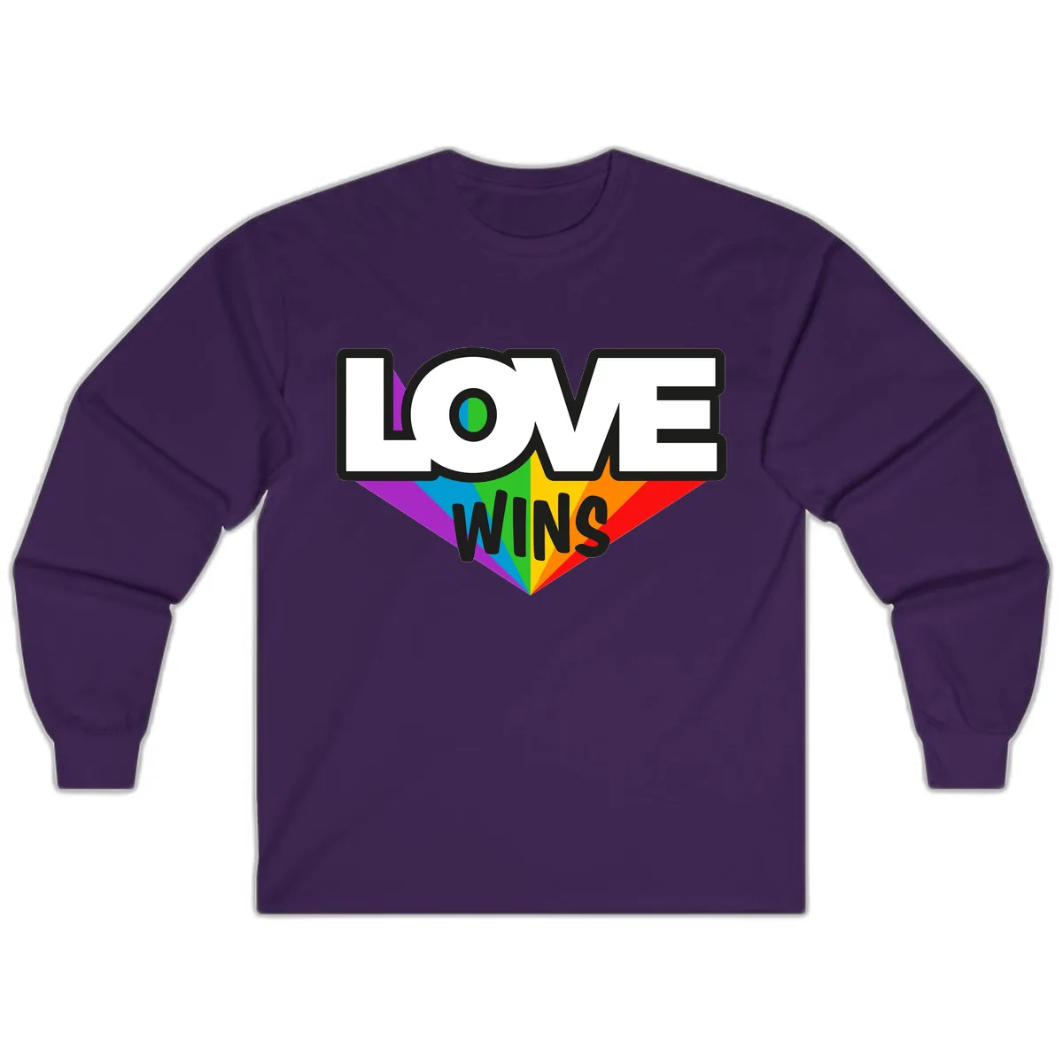 Love Wins Pride Wings Long Sleeve in Purple
