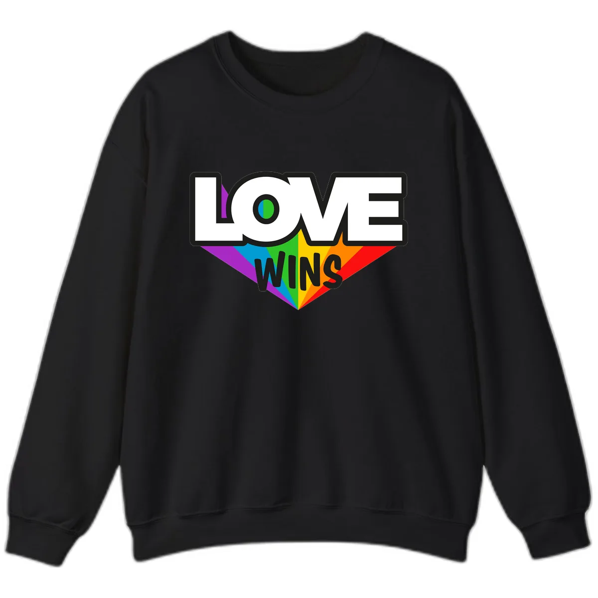Love Wins Pride Wings Sweatshirt in Black