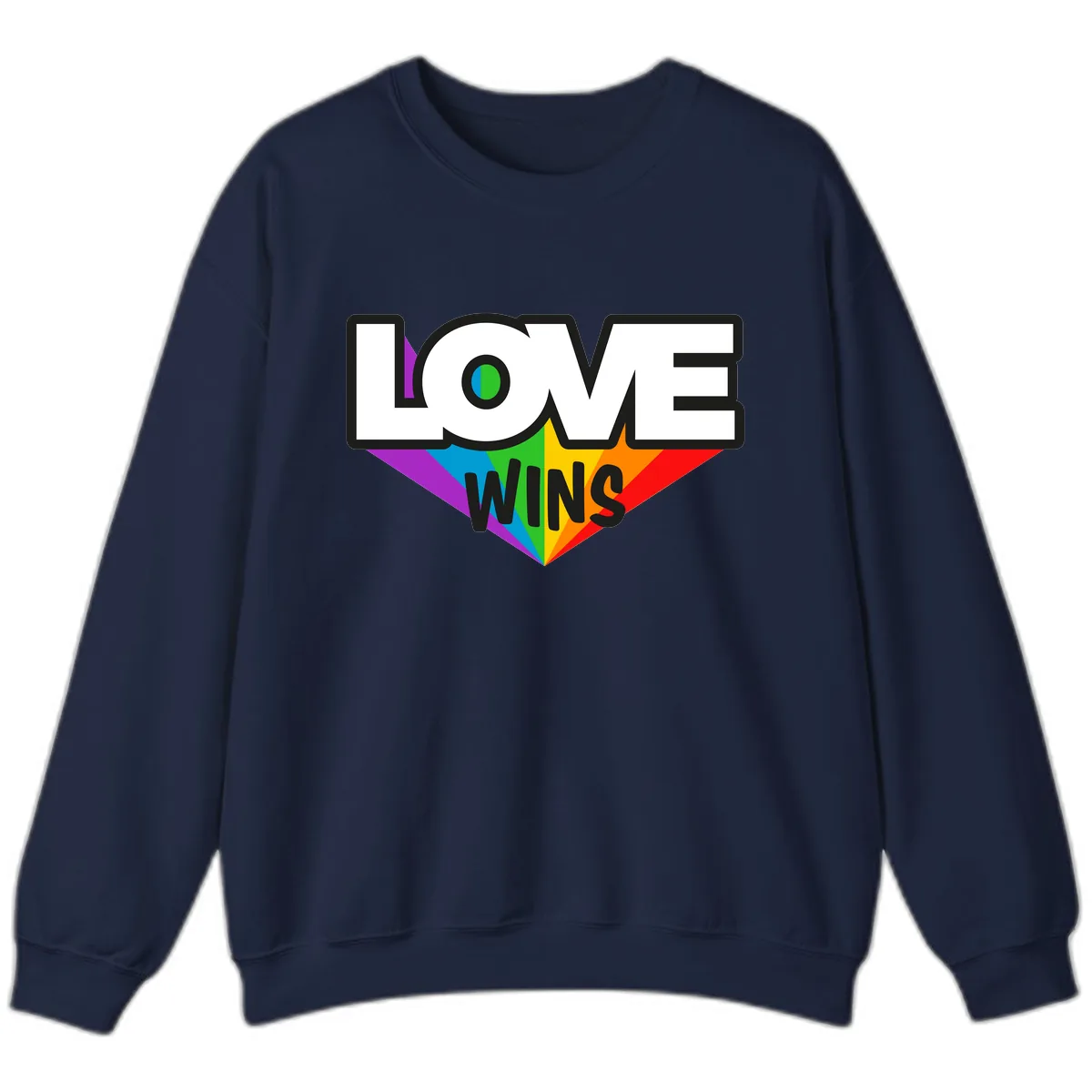 Love Wins Pride Wings Sweatshirt in Navy
