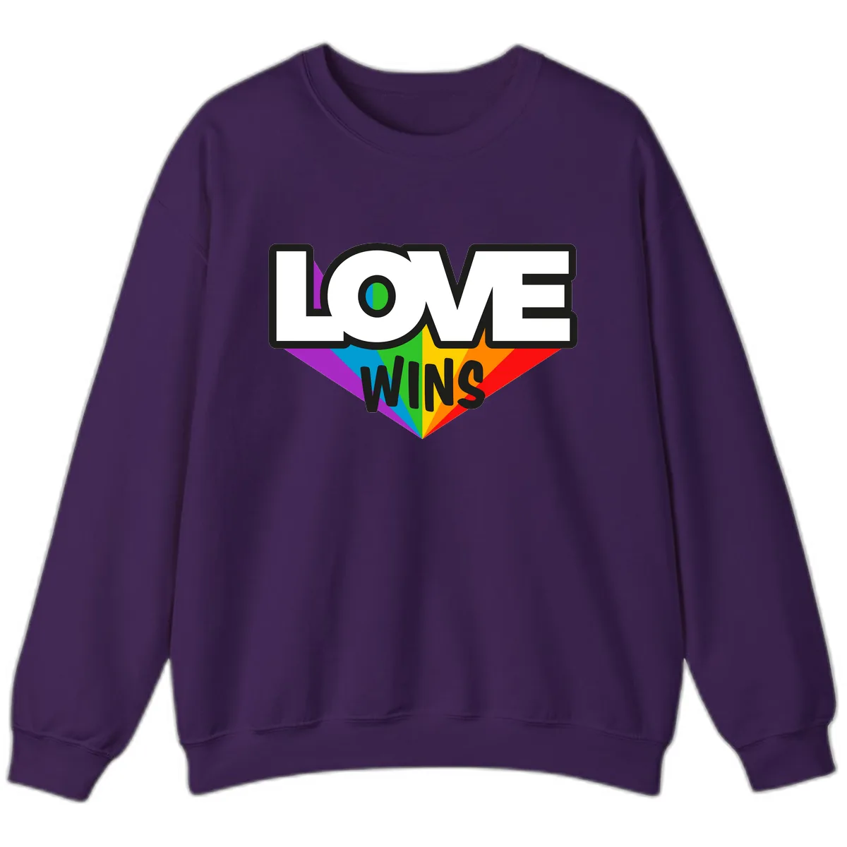 Love Wins Pride Wings Sweatshirt in Purple