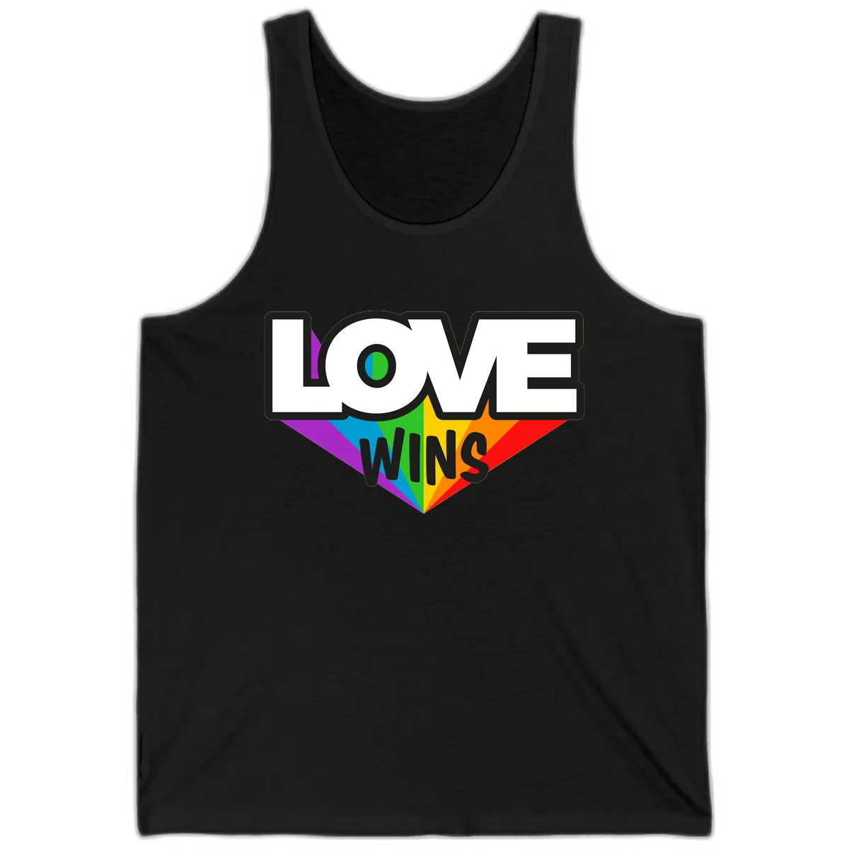 Love Wins Pride Wings Tank in Black