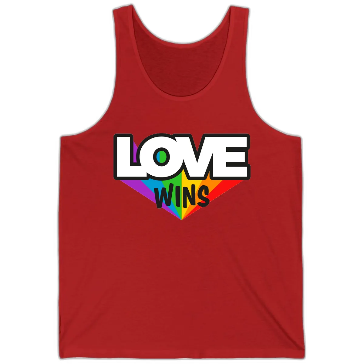 Love Wins Pride Wings Tank in Red