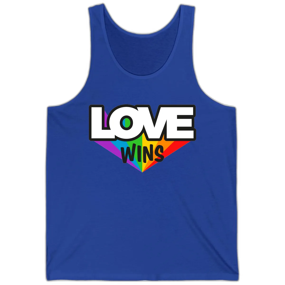 Love Wins Pride Wings Tank in True Royal