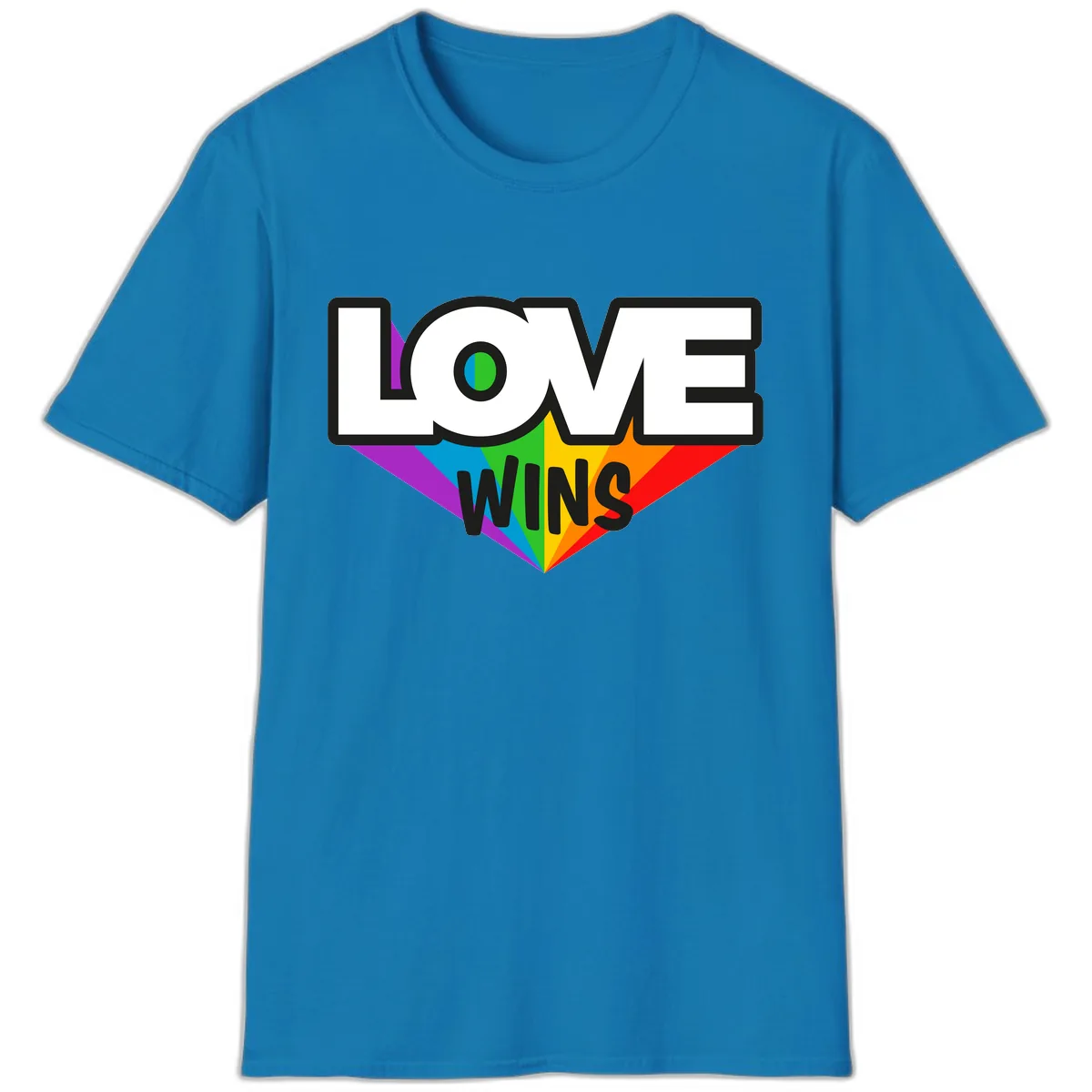 Love Wins Pride Wings T-Shirt in Sapphire