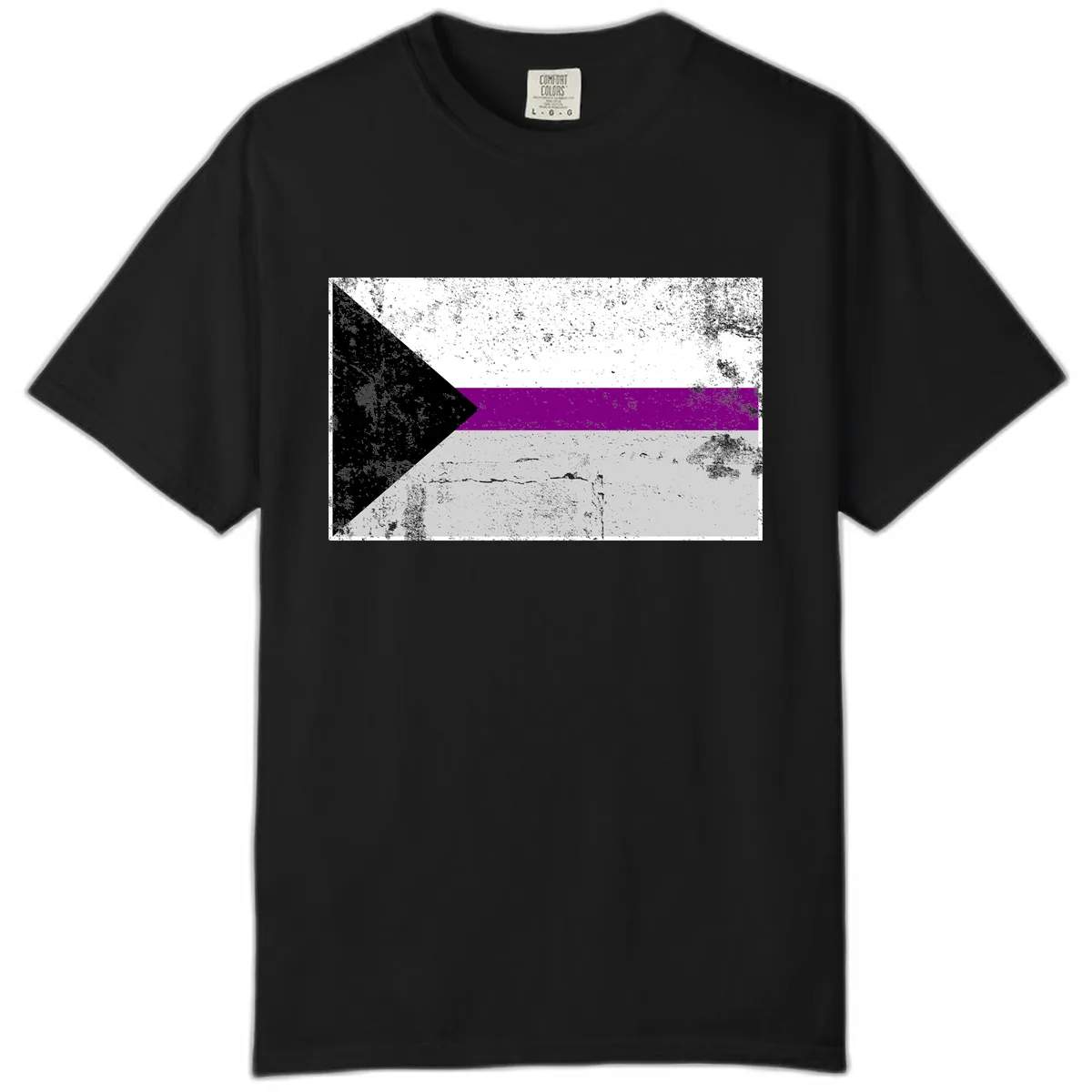 Asexual Pride Flag Design Comfort Color in Black