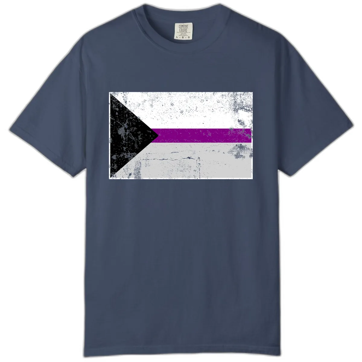 Asexual Pride Flag Design Comfort Color in Midnight