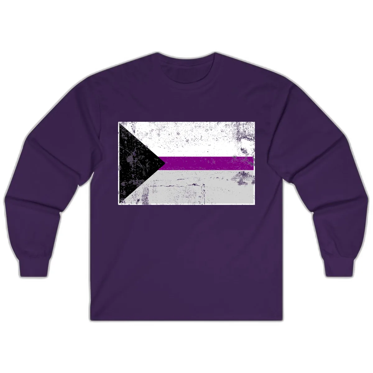 Asexual Pride Flag Design Long Sleeve in Purple