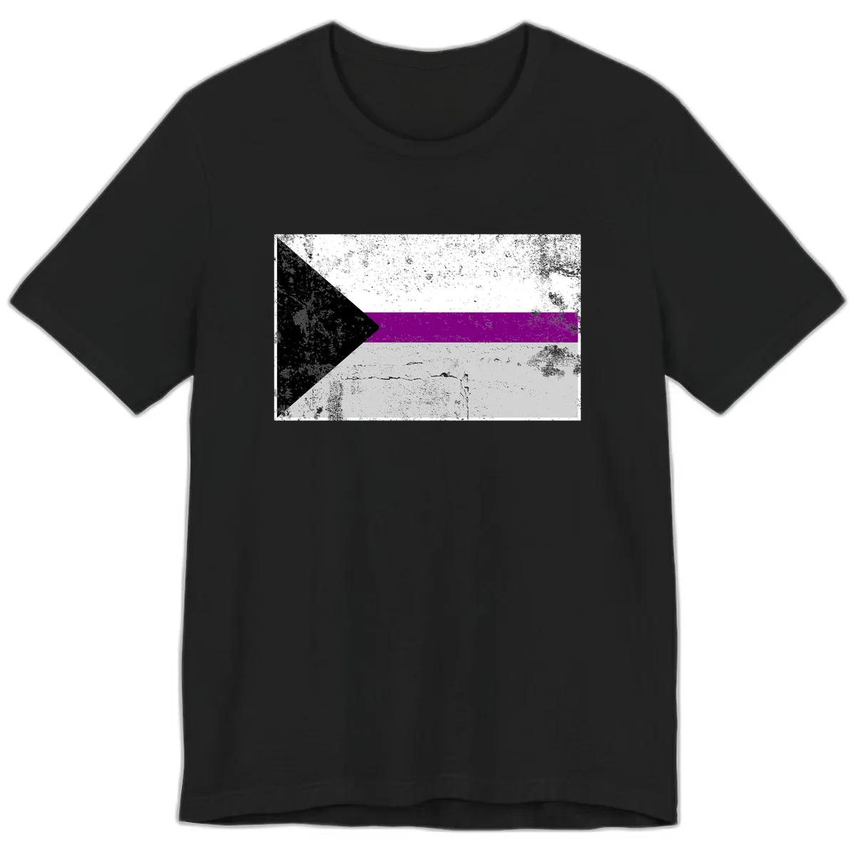 Asexual Pride Flag Design Premium T-Shirt in Black