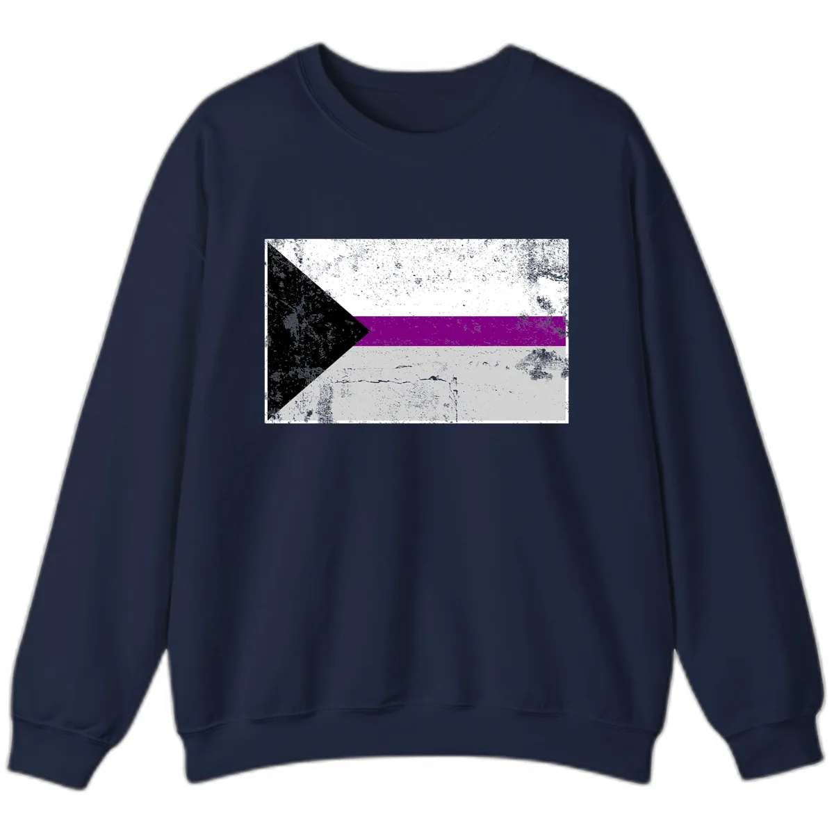 Asexual Pride Flag Design Sweatshirt in Navy