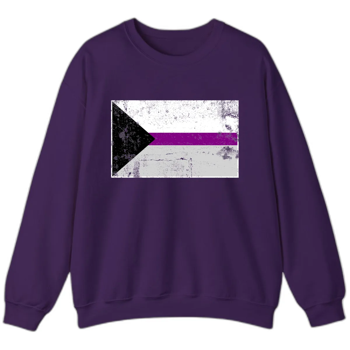 Asexual Pride Flag Design Sweatshirt in Purple