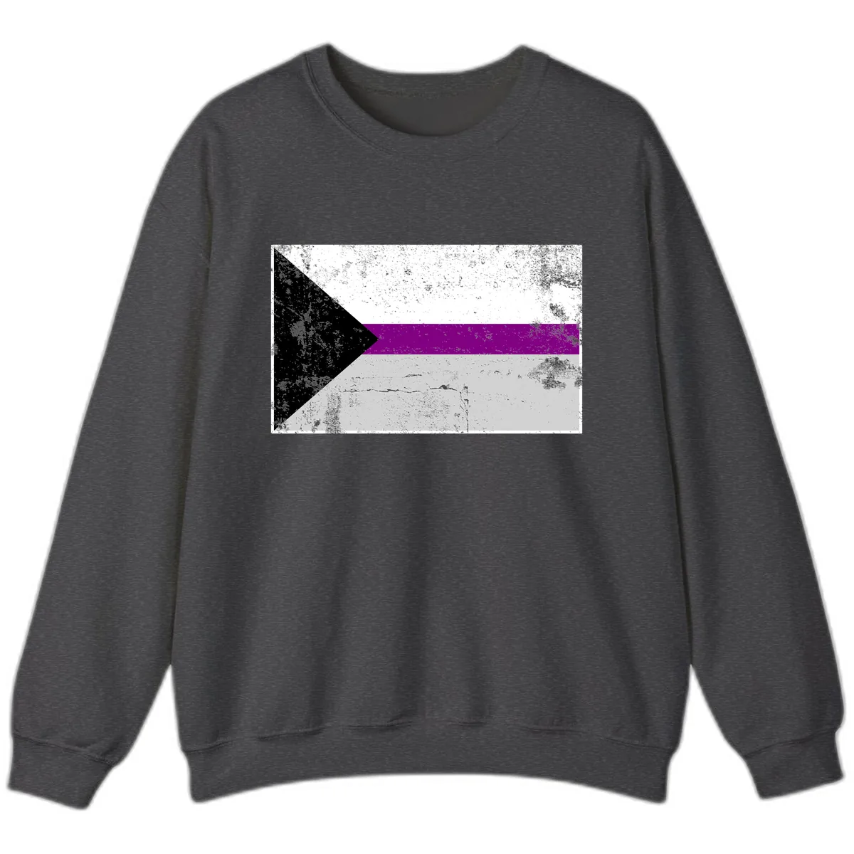 Asexual Pride Flag Design Sweatshirt in Dark Heather