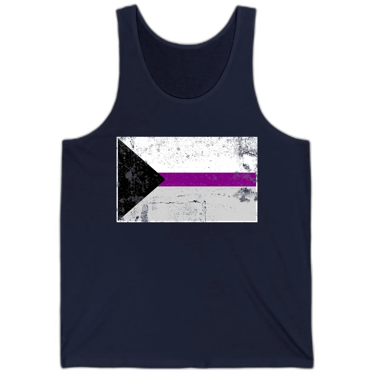 Asexual Pride Flag Design Tank in Navy