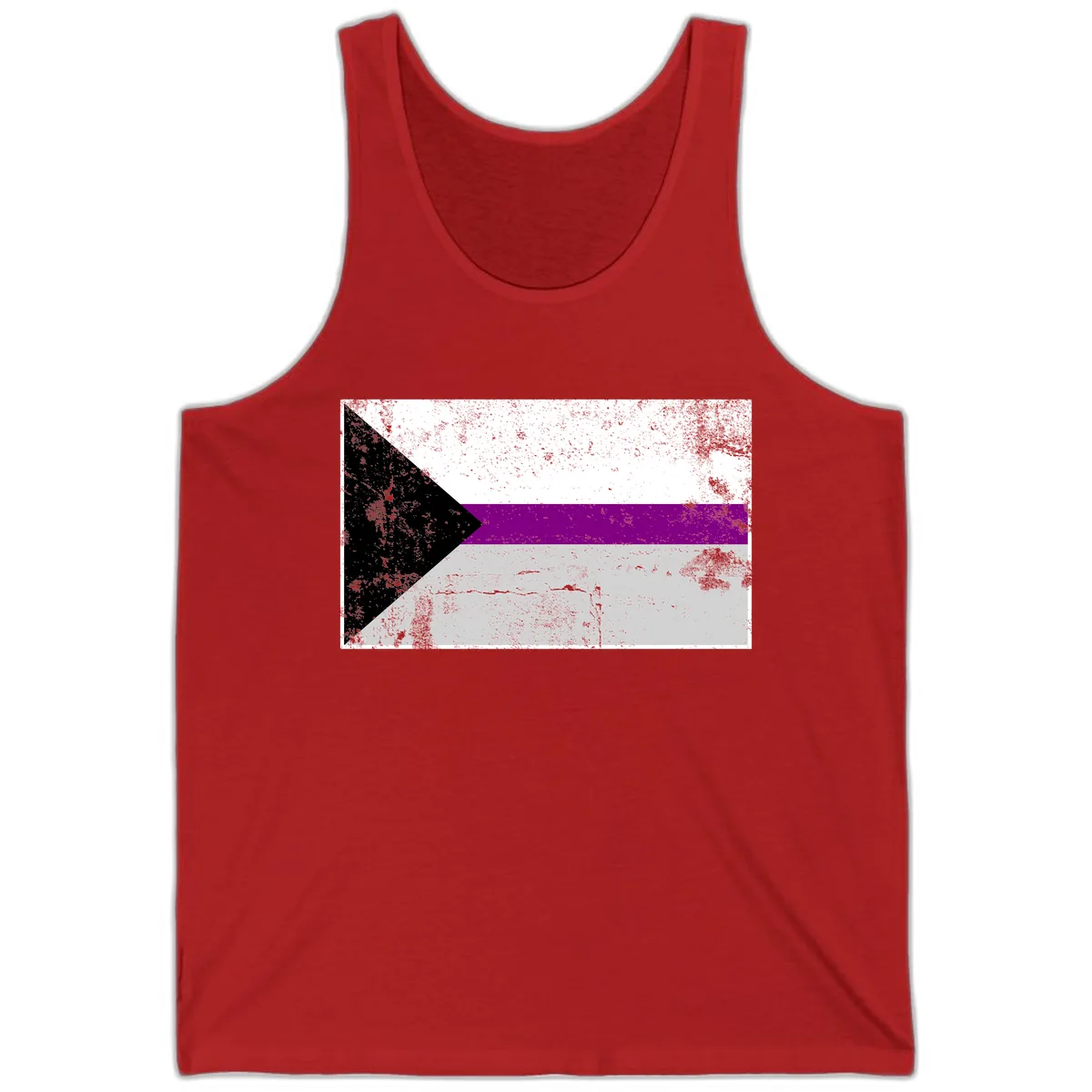 Asexual Pride Flag Design Tank in Red