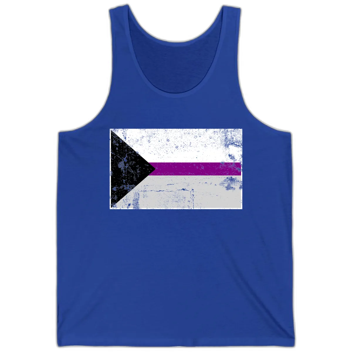 Asexual Pride Flag Design Tank in True Royal