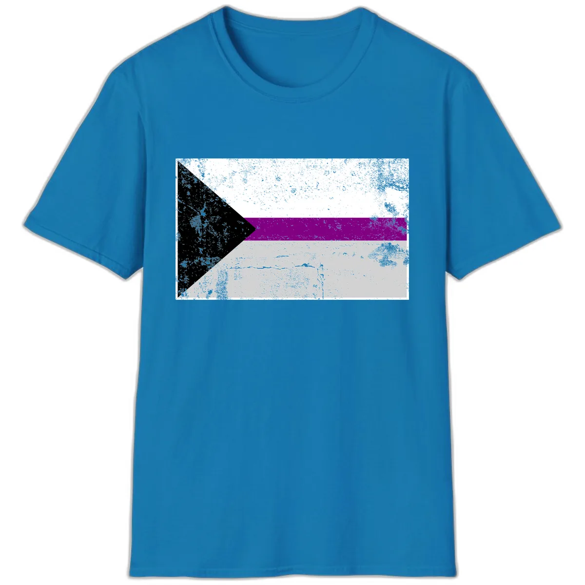 Asexual Pride Flag Design T-Shirt in Sapphire