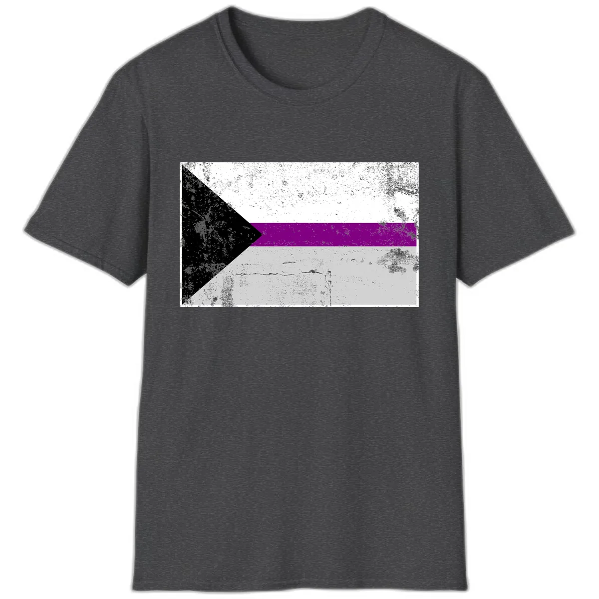Asexual Pride Flag Design T-Shirt in Dark Heather