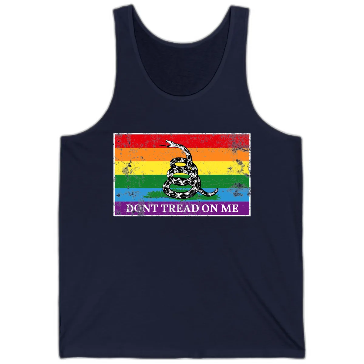 Don't Tread On Me Pride Flag Tank in Navy