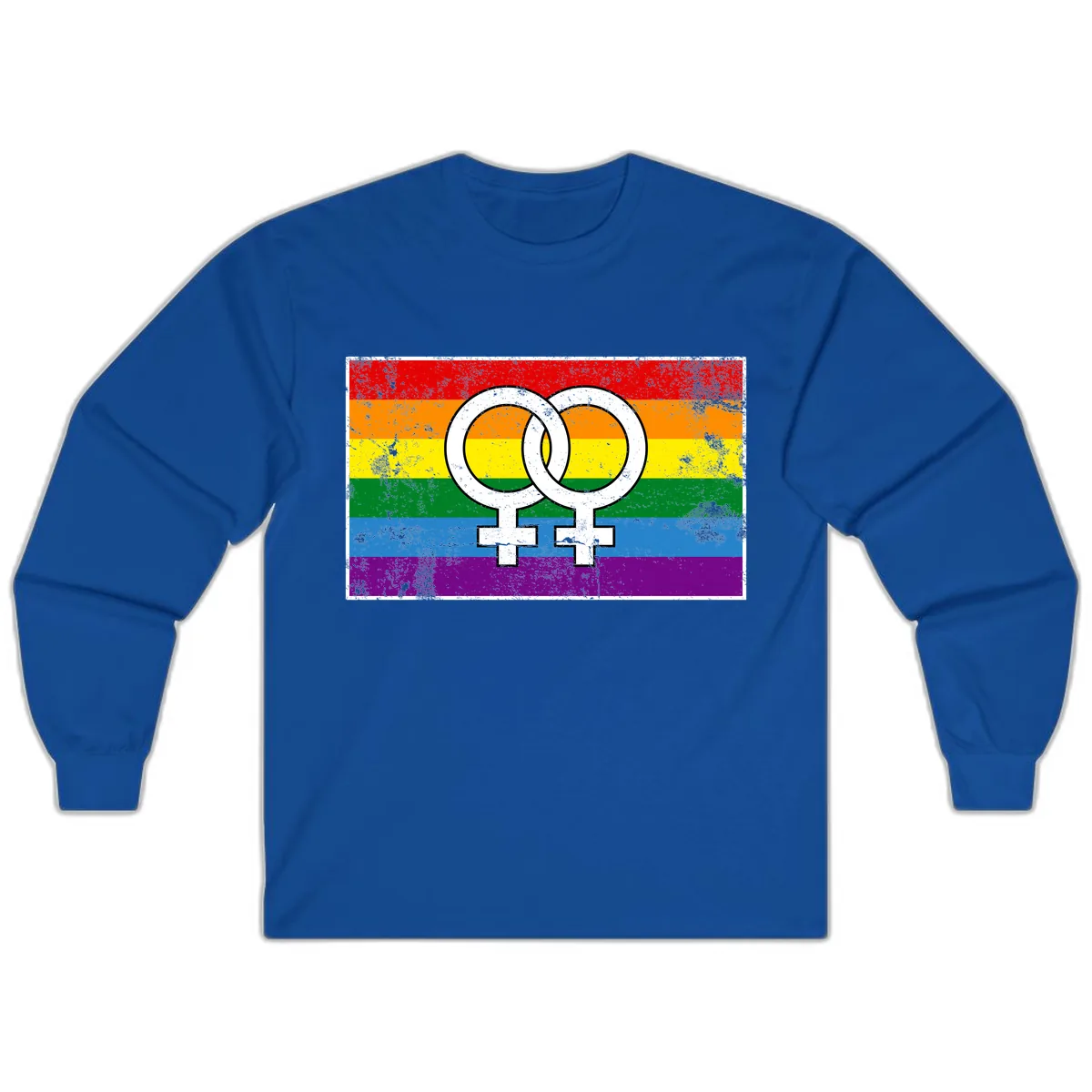 Double Female Symbol Pride Long Sleeve in Royal