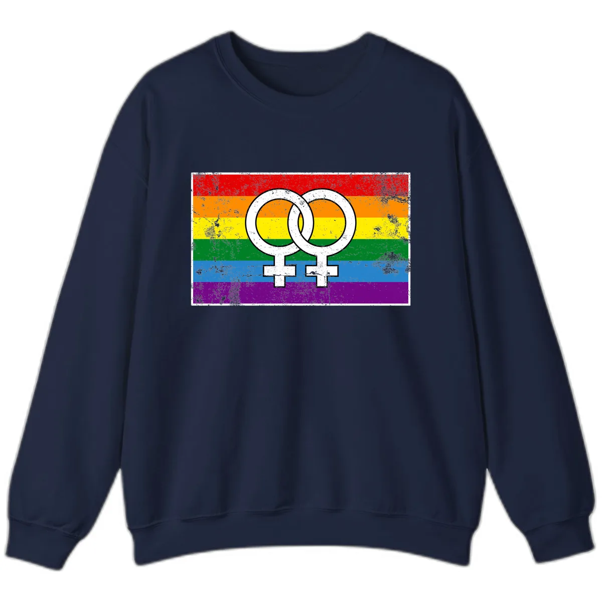 Double Female Symbol Pride Sweatshirt in Navy