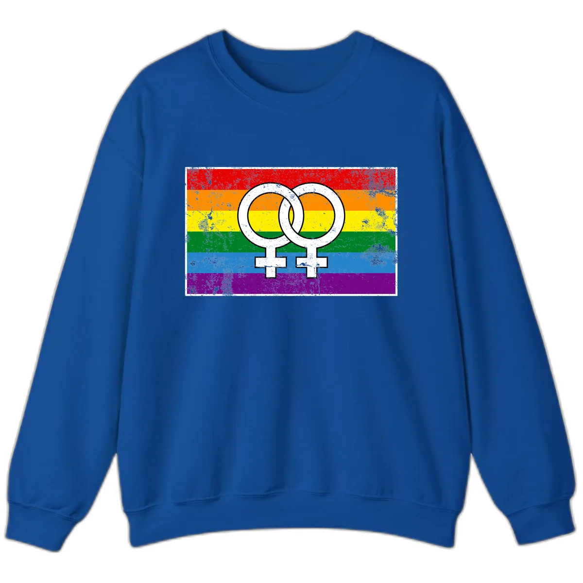 Double Female Symbol Pride Sweatshirt in Royal