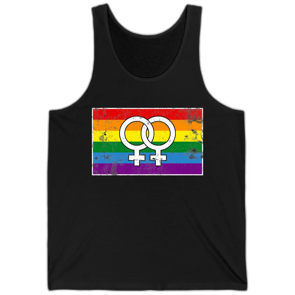 Double Female Symbol Pride Tank in Black