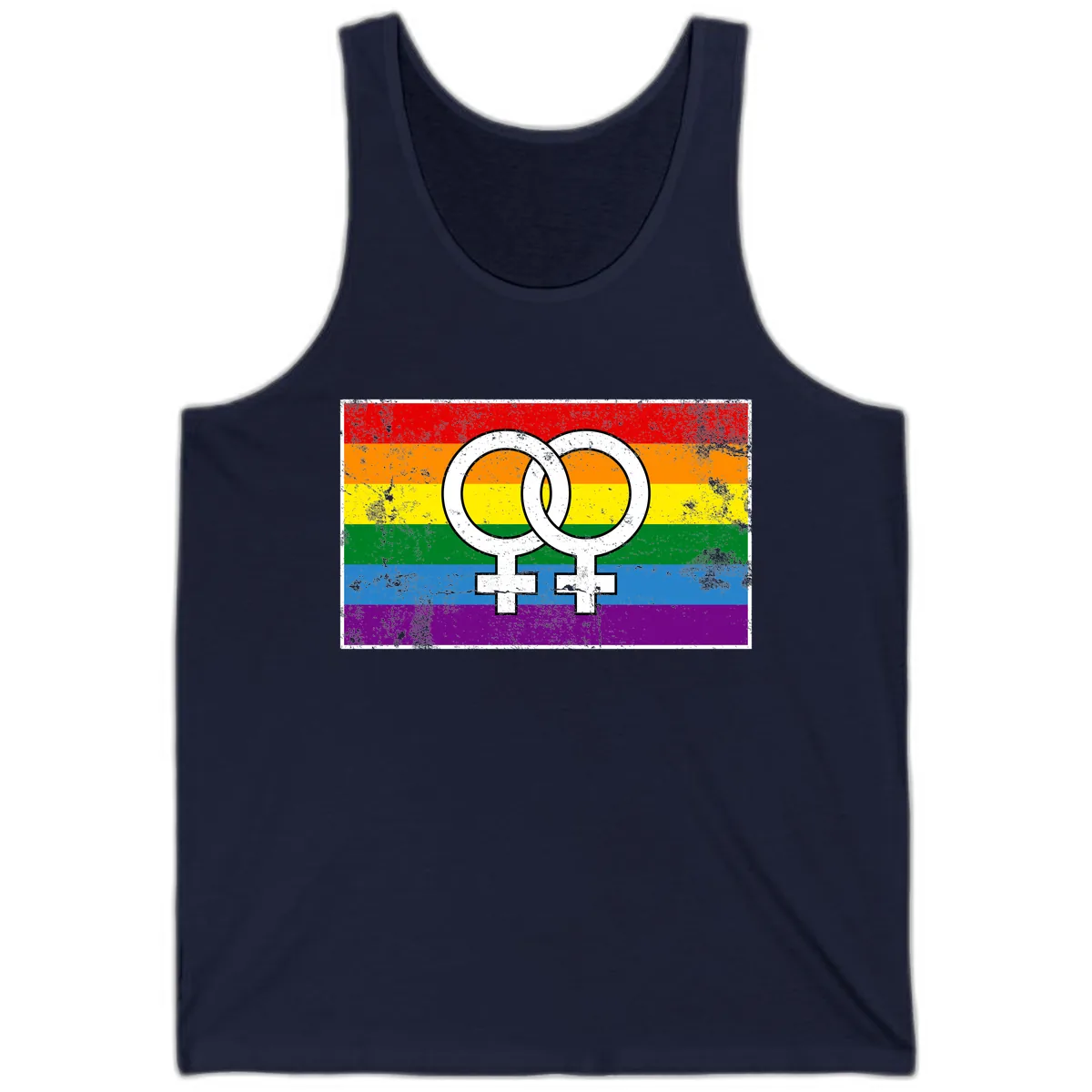 Double Female Symbol Pride Tank in Navy