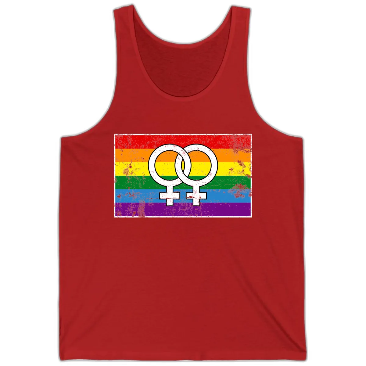 Double Female Symbol Pride Tank in Red