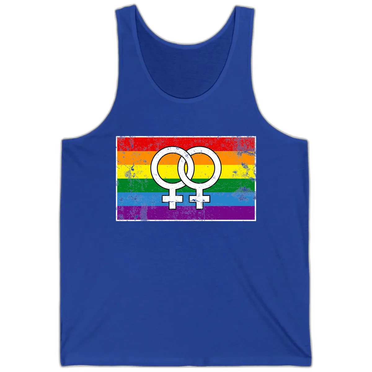 Double Female Symbol Pride Tank in True Royal