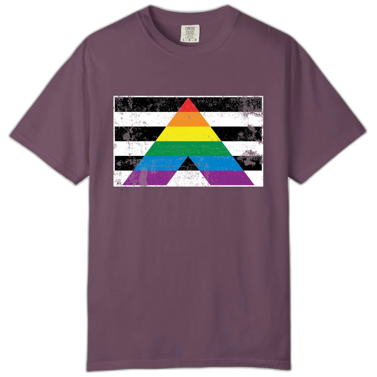Rainbow Pride Pyramid Comfort Color in Berry