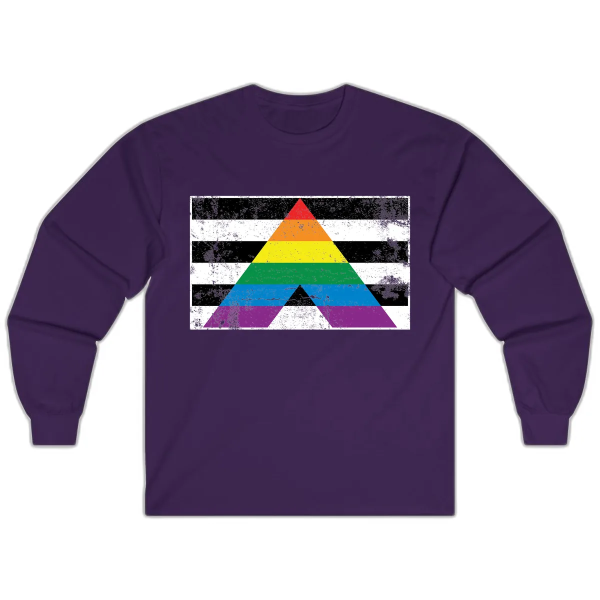 Rainbow Pride Pyramid Long Sleeve in Purple