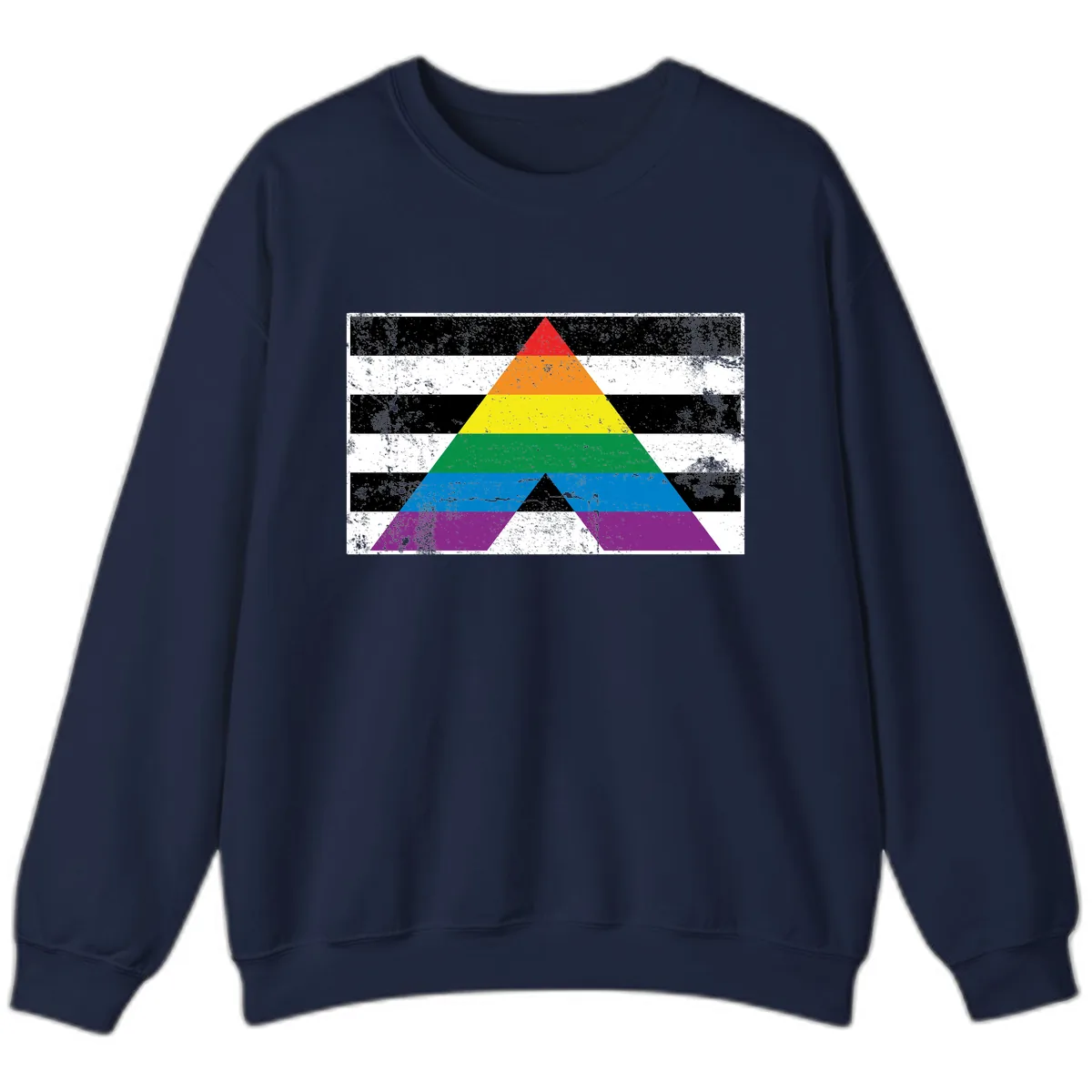 Rainbow Pride Pyramid Sweatshirt in Navy