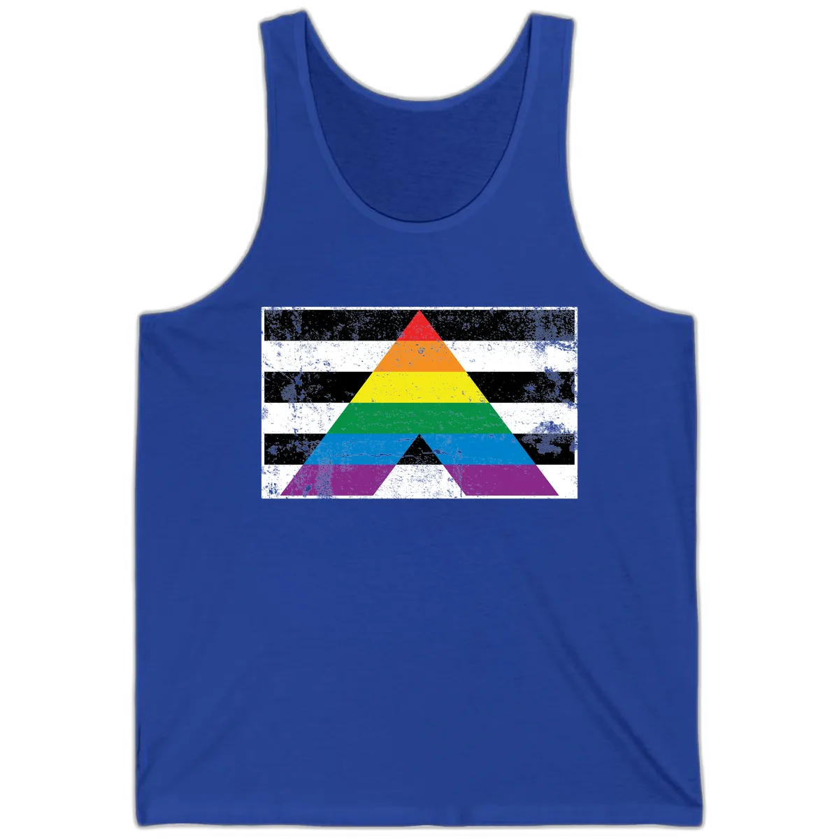 Rainbow Pride Pyramid Tank in True Royal