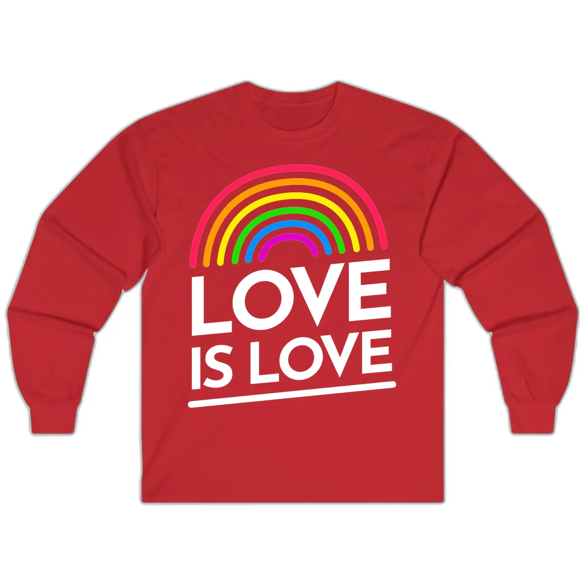 Love Is Love Pride Rainbow Long Sleeve in Red