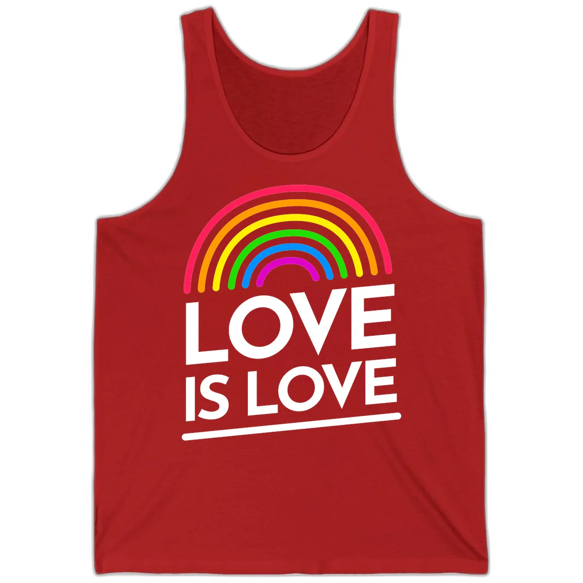 Love Is Love Pride Rainbow Tank in Red
