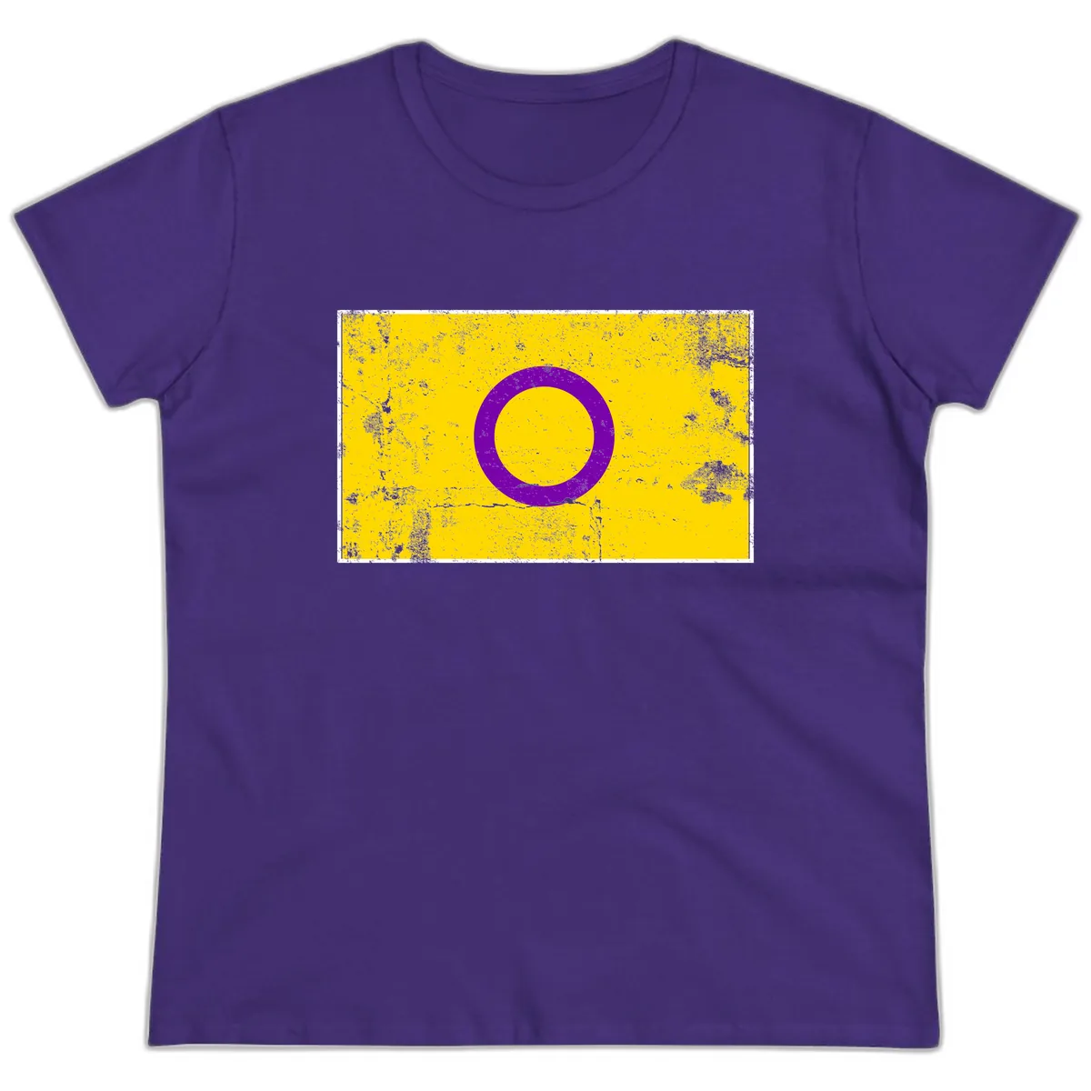 Purple Circle Minimalist Ladies Tee in Purple
