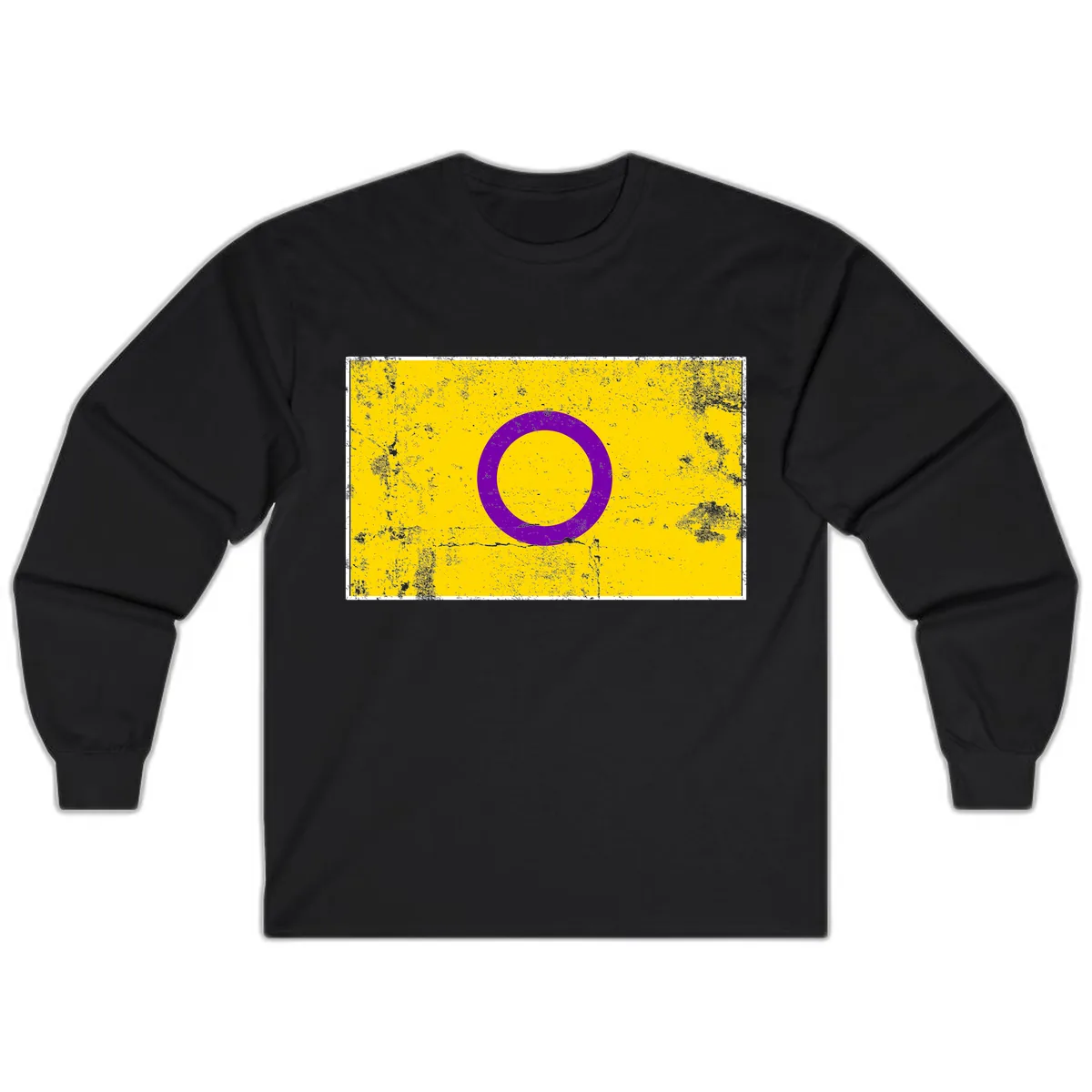 Purple Circle Minimalist Long Sleeve in Black