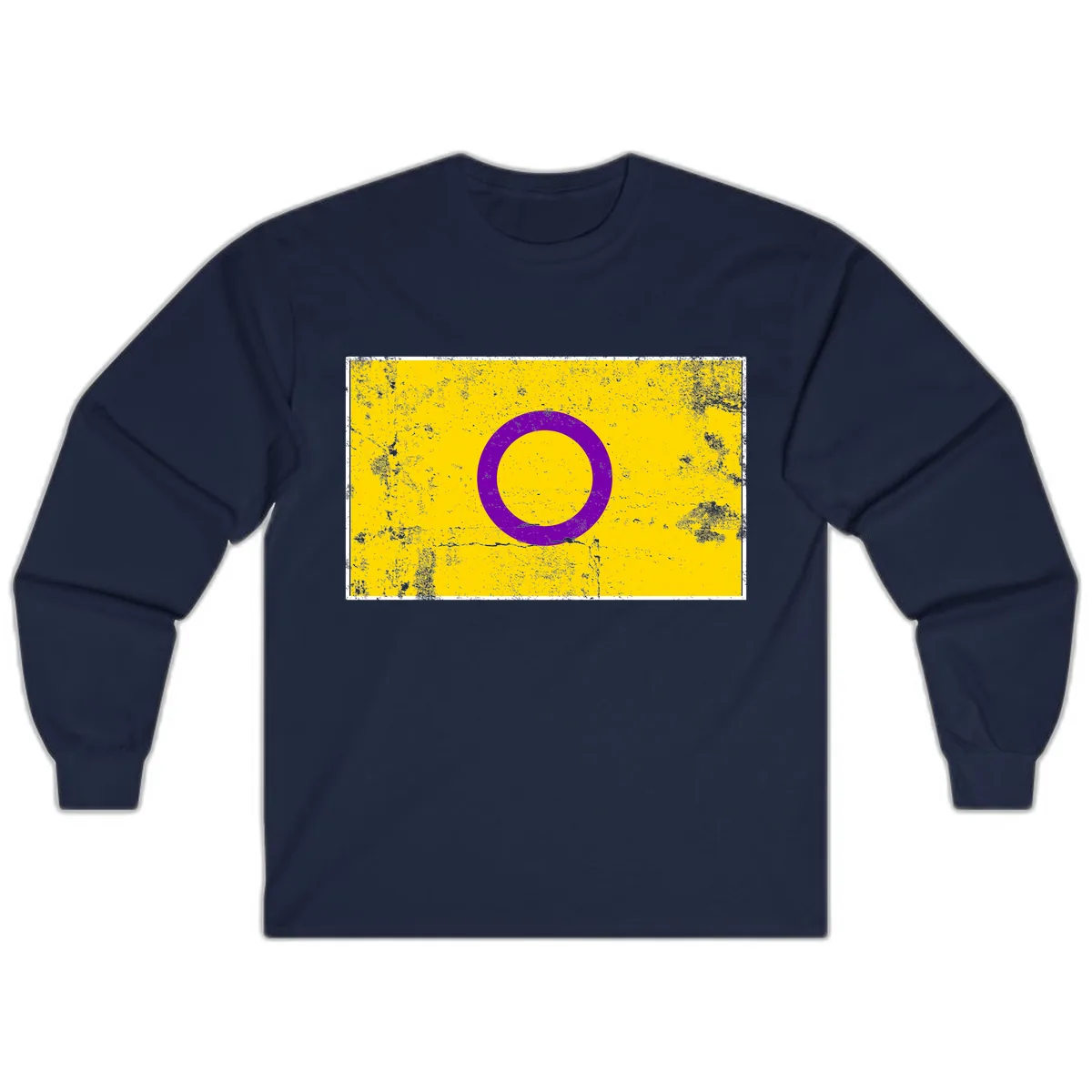 Purple Circle Minimalist Long Sleeve in Navy
