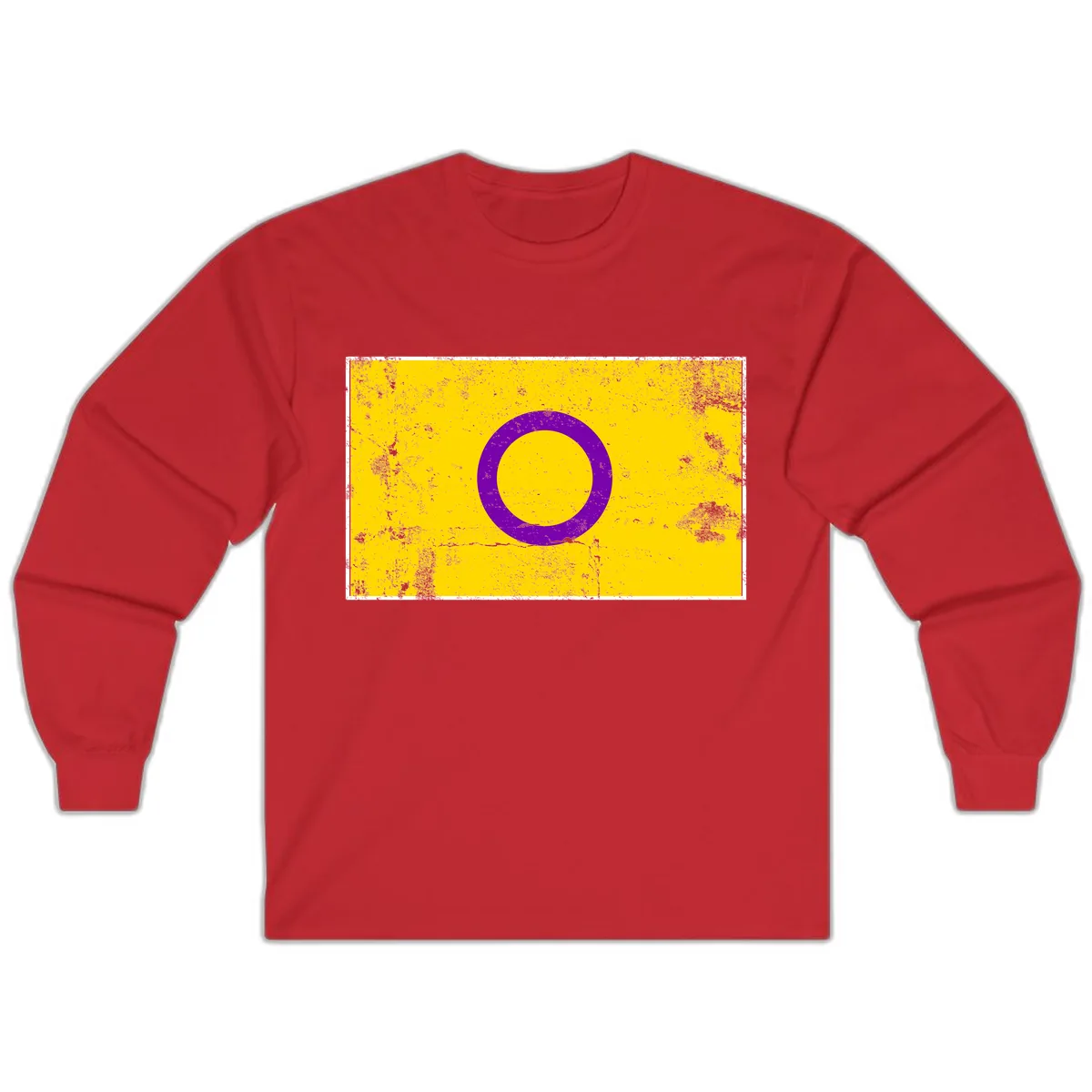 Purple Circle Minimalist Long Sleeve in Red
