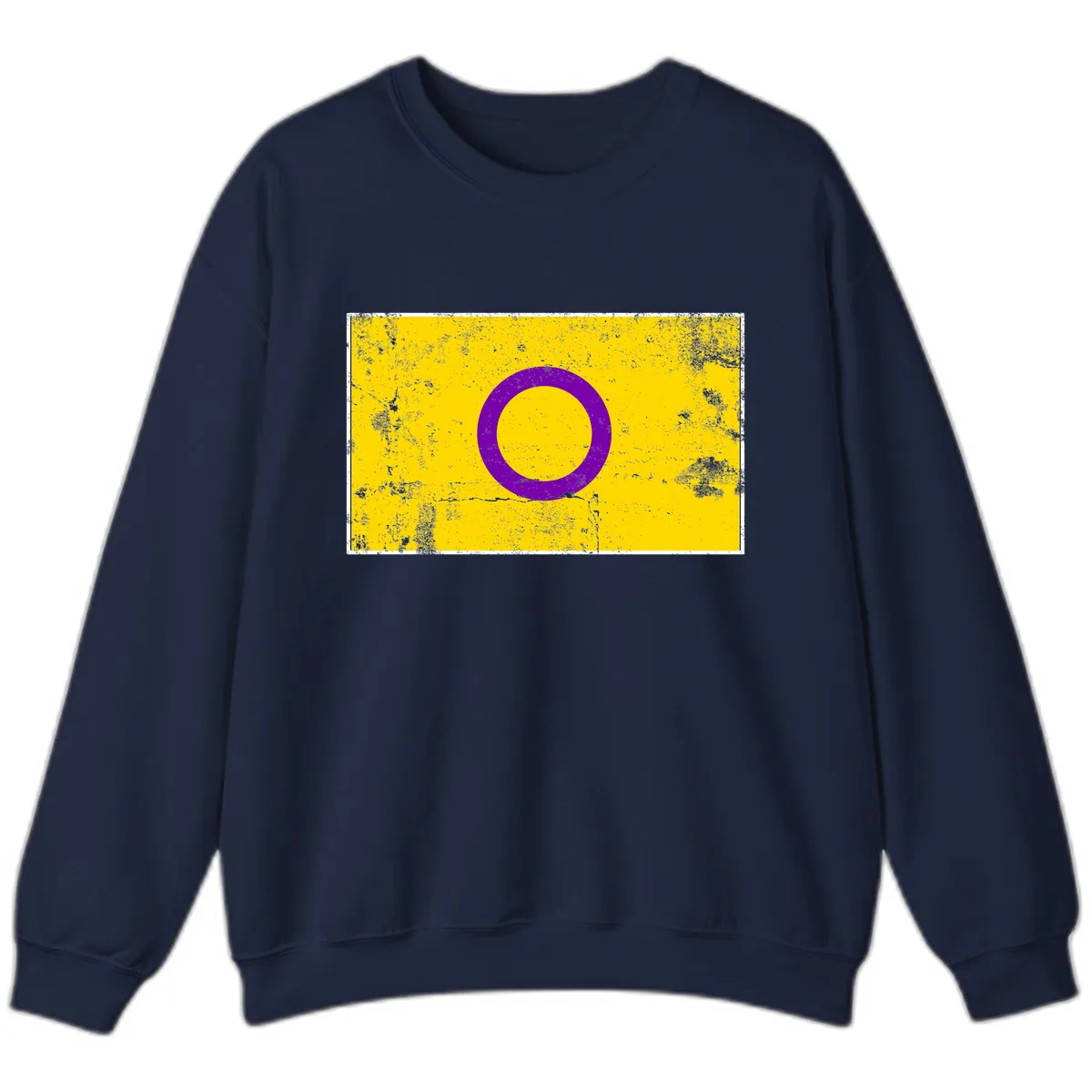 Purple Circle Minimalist Sweatshirt in Navy