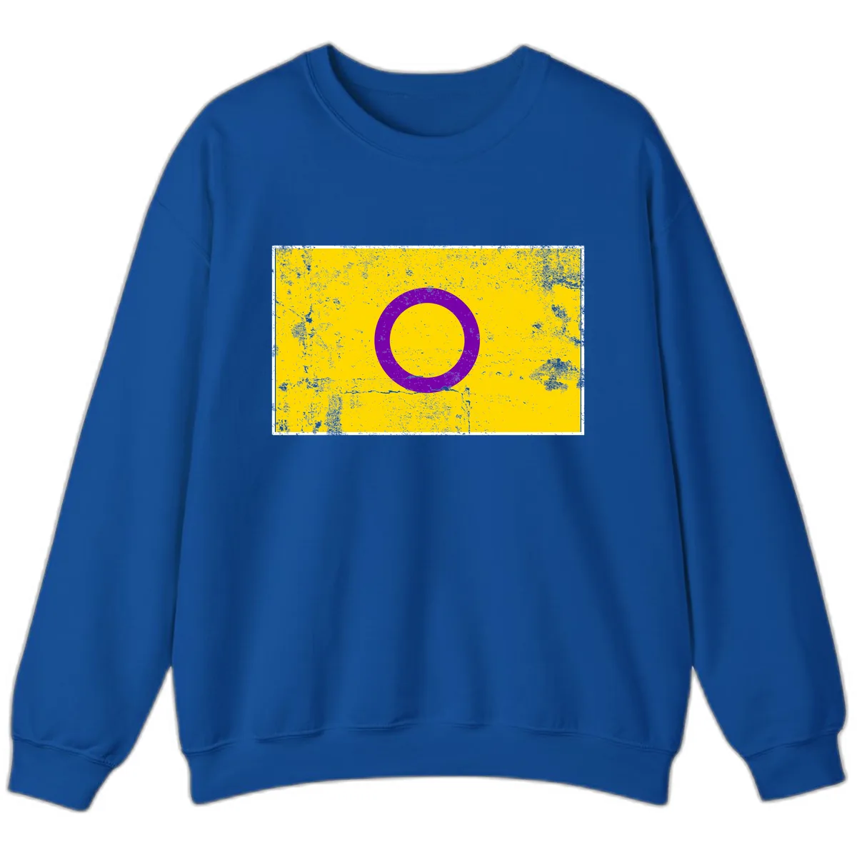 Purple Circle Minimalist Sweatshirt in Royal