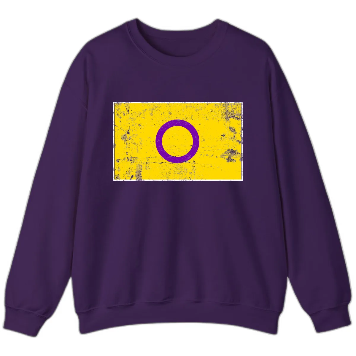 Purple Circle Minimalist Sweatshirt in Purple