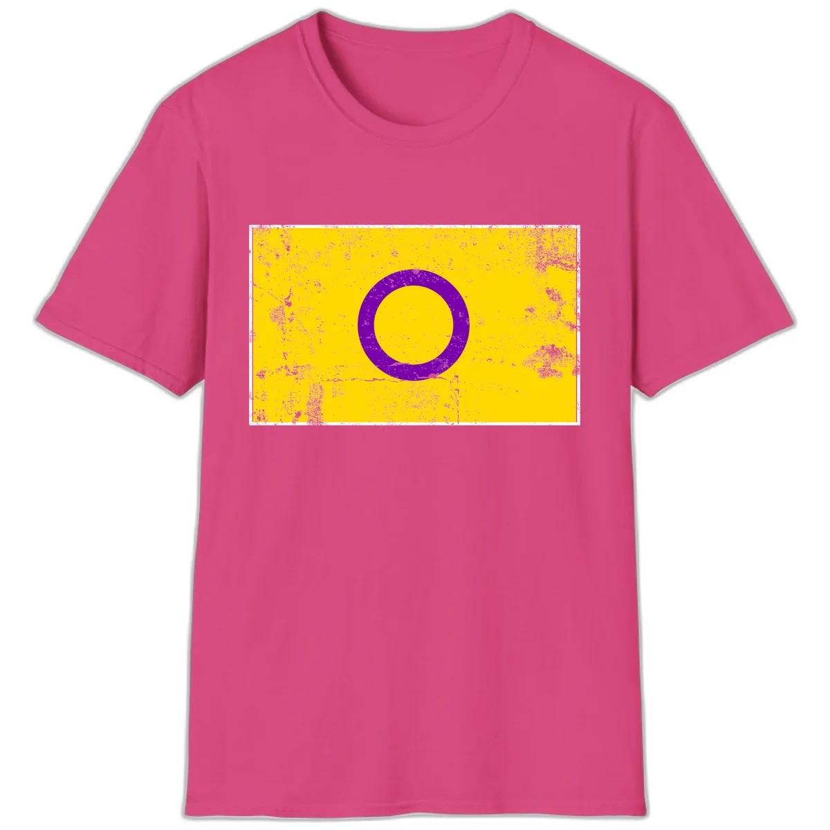 Purple Circle Minimalist T-Shirt in Heliconia