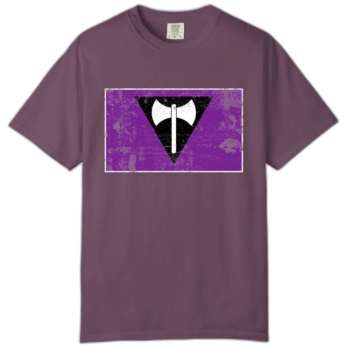 Double Axe Cross Symbol Design Comfort Color in Berry