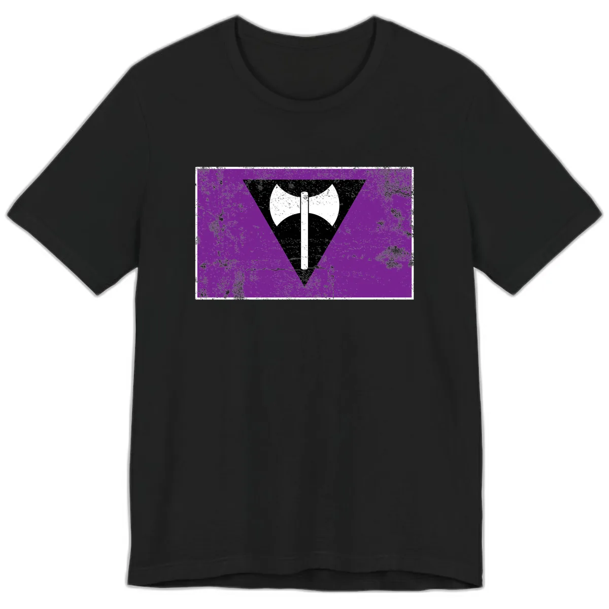 Double Axe Cross Symbol Design Premium T-Shirt in Black