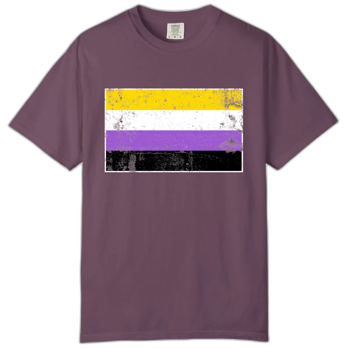 Nonbinary Pride Flag Comfort Color in Berry
