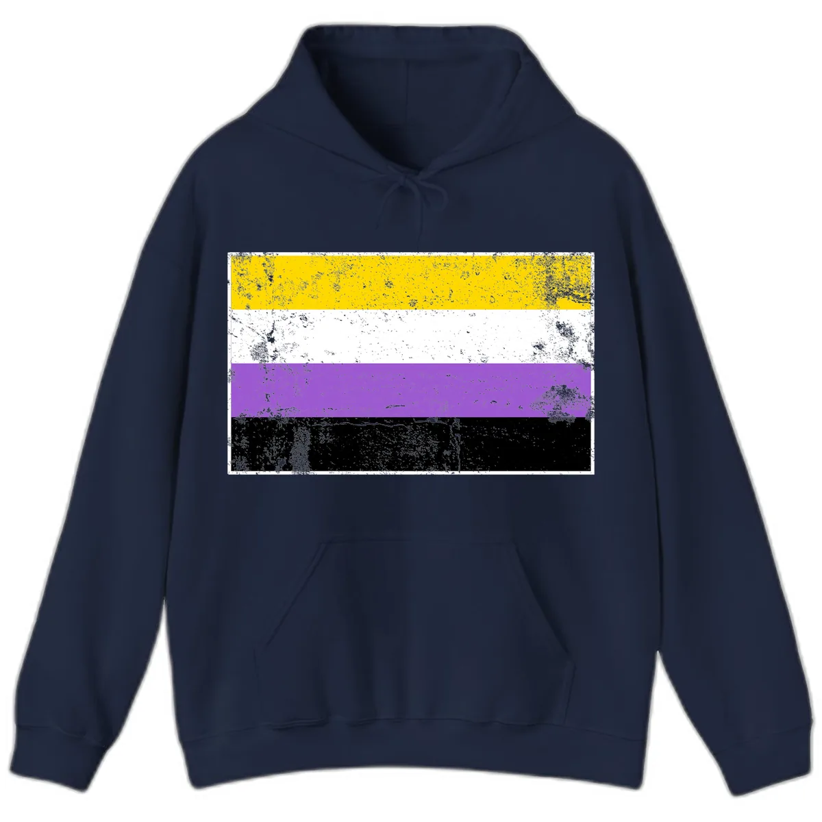 Nonbinary Pride Flag Hoodie in Navy