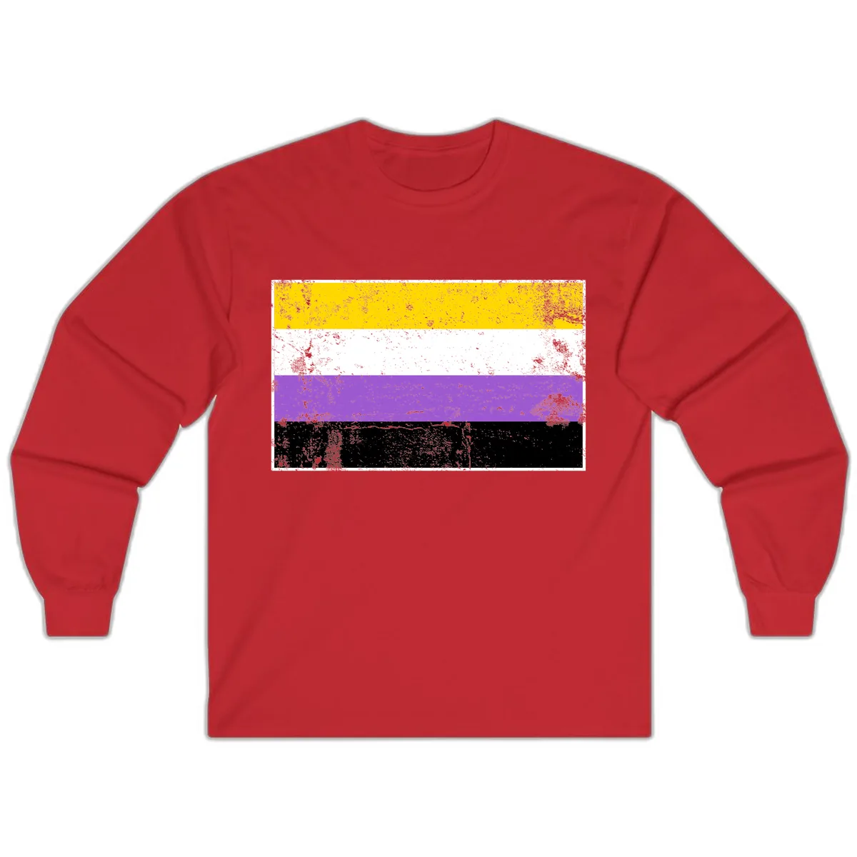 Nonbinary Pride Flag Long Sleeve in Red