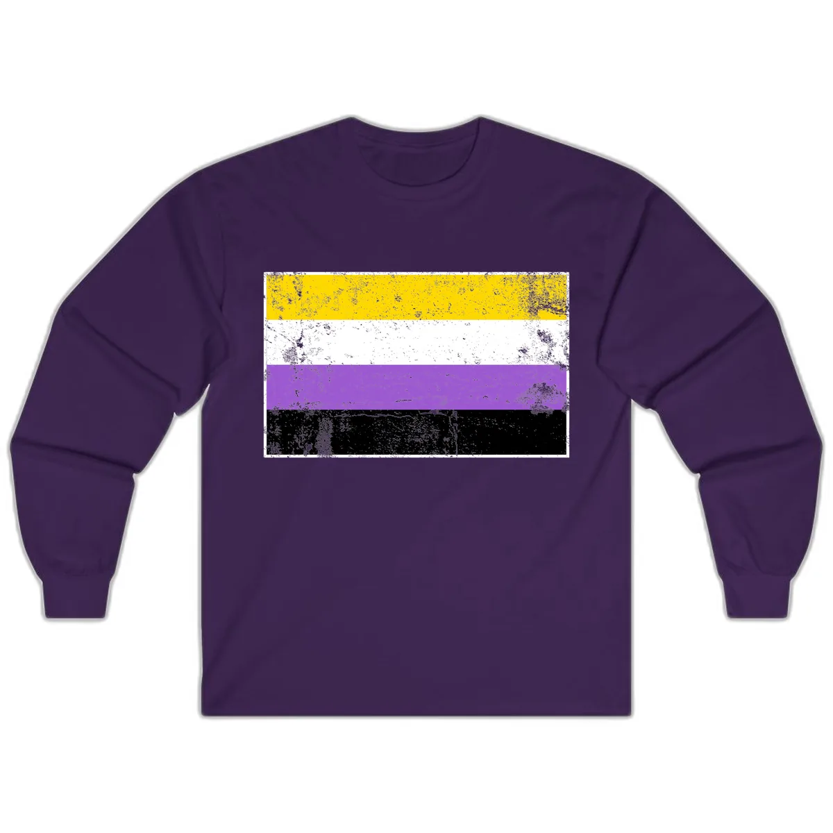 Nonbinary Pride Flag Long Sleeve in Purple